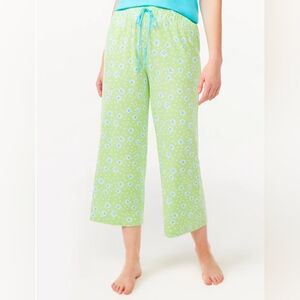 Joyspun Green Floral Pajama Pants NWOT